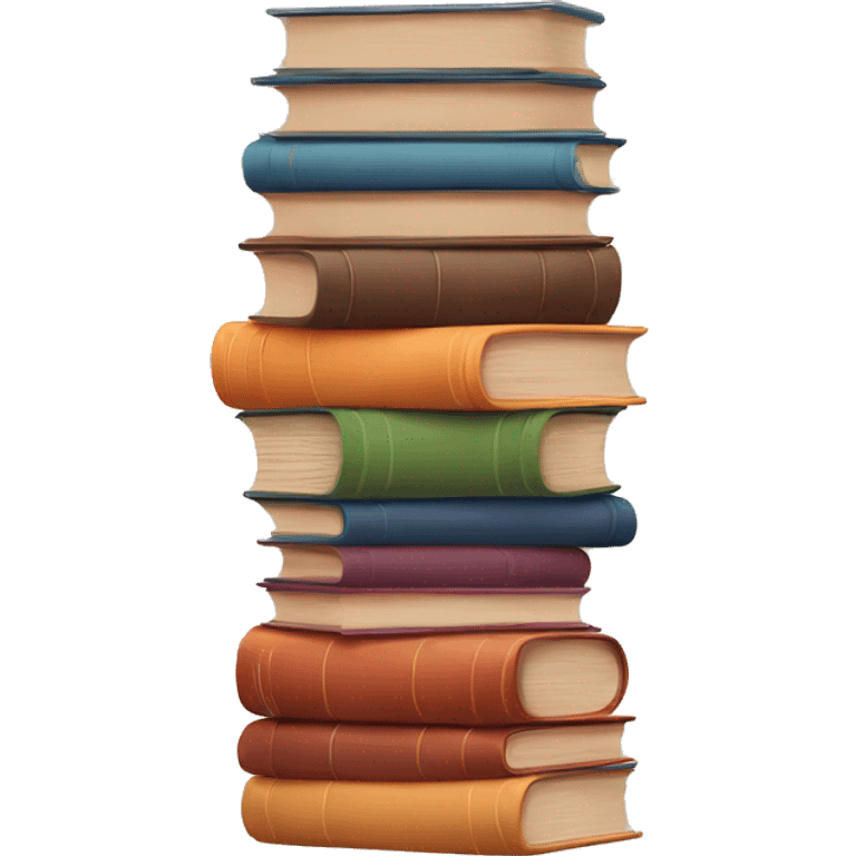 Book Stack in cozy Colors  emoji