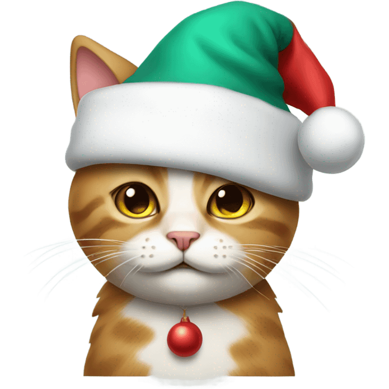 Cat wearing a Santa hat  emoji