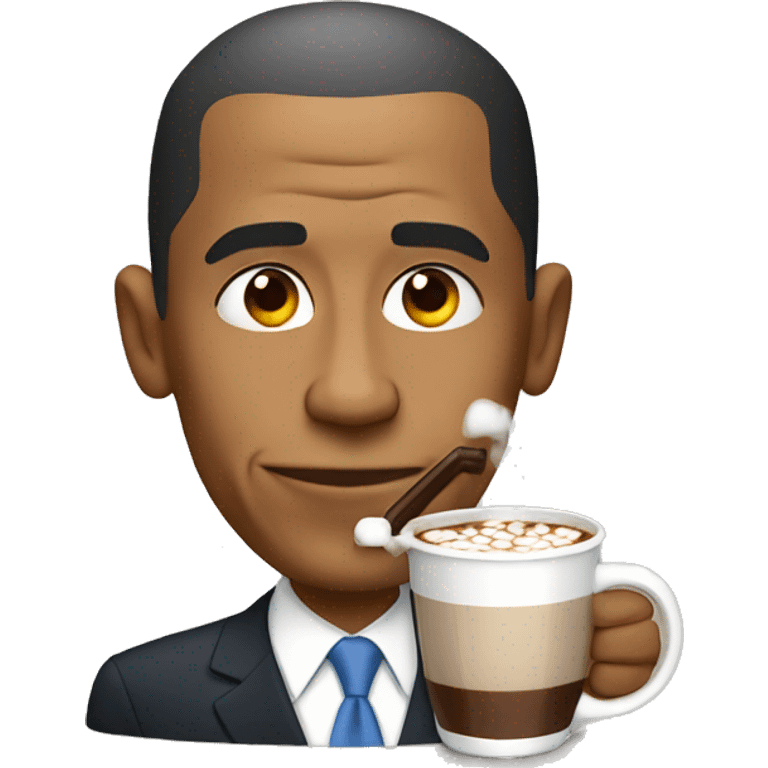 obama drinking hot chocolate  emoji