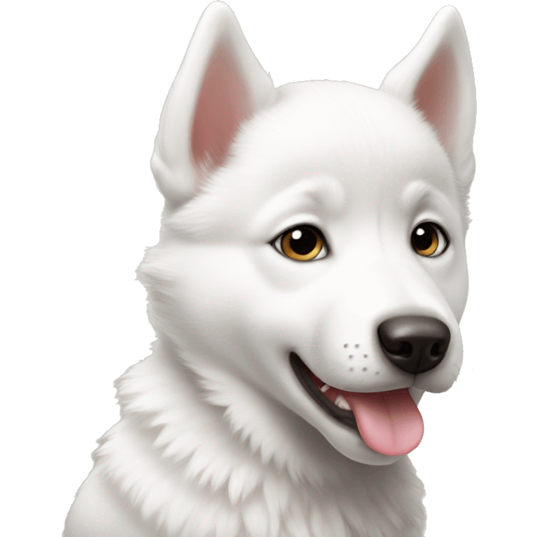 White Australian Husky Puppy emoji