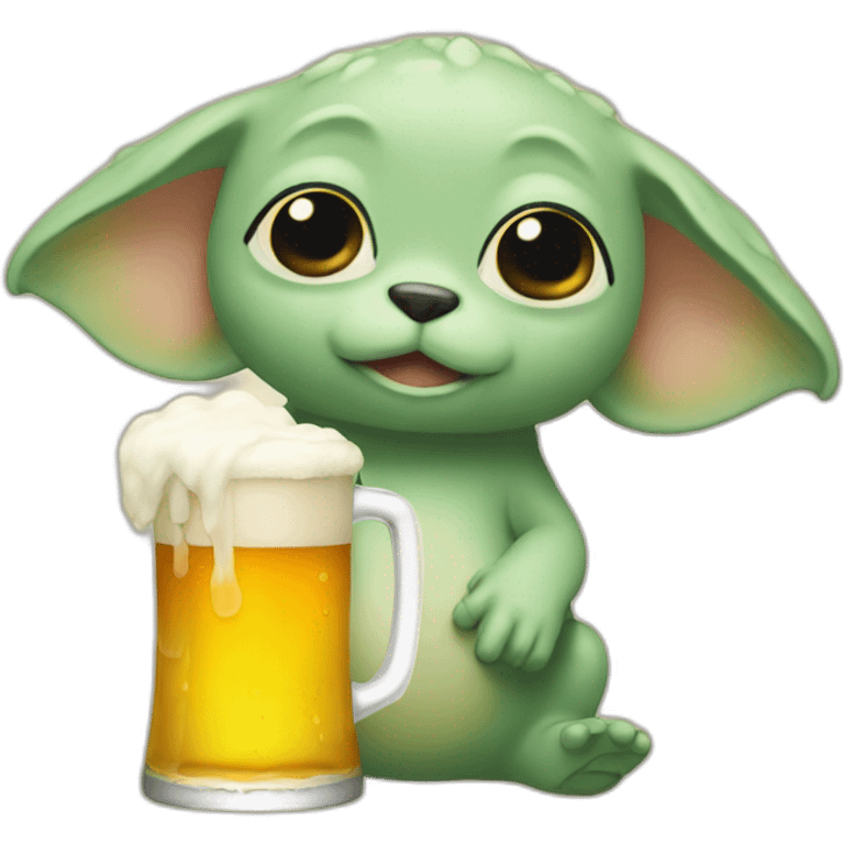 grogu take a beer emoji