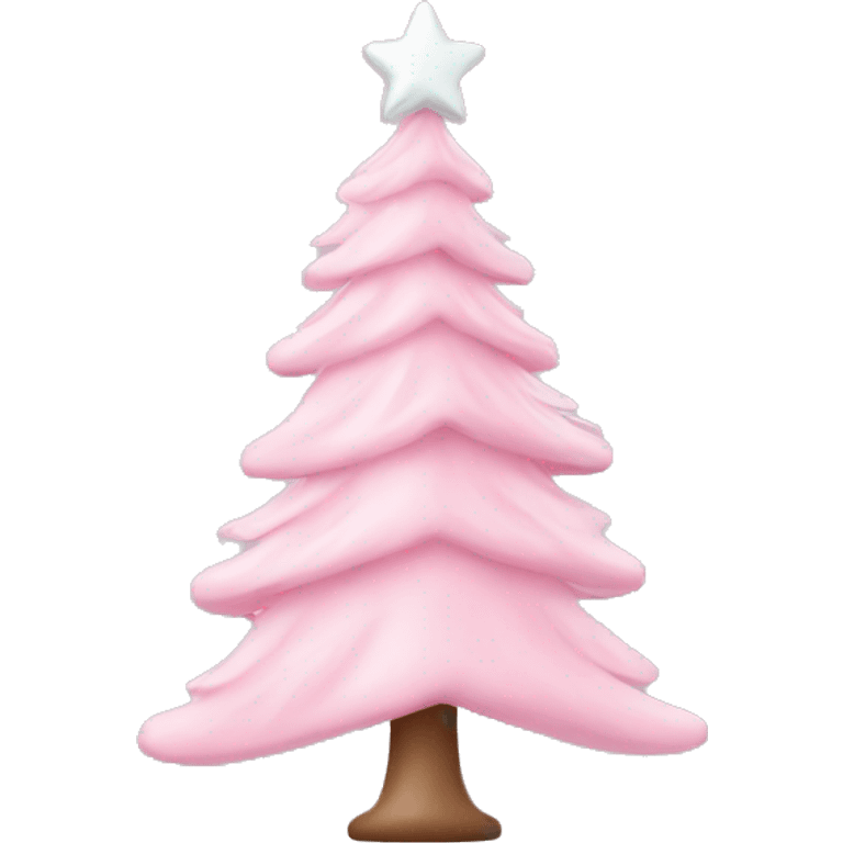 pastel pink christmas tree emoji