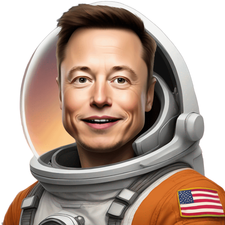 Elon musk as a astronaut emoji