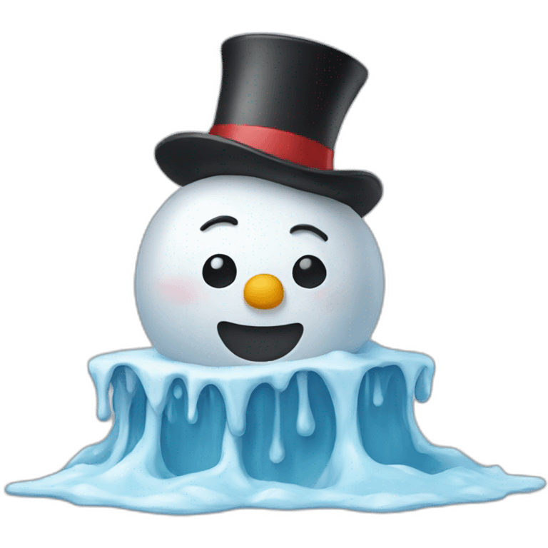 Melting snowman emoji