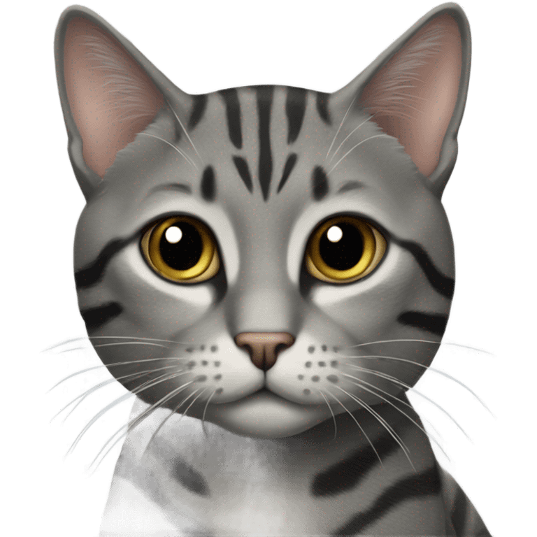 Grey and black tabby cat  emoji