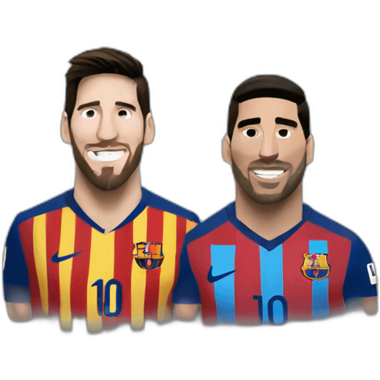 messi and suarez emoji