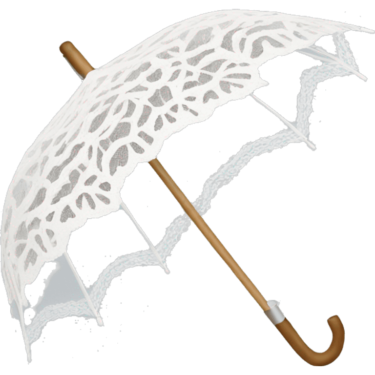 white lace umbrella emoji