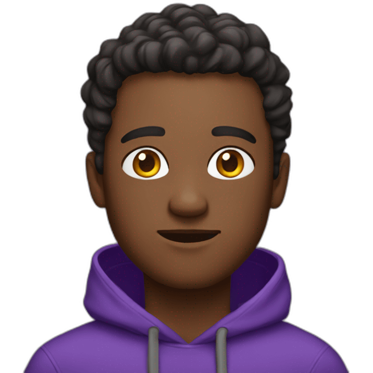 guy with a purple hoodie emoji