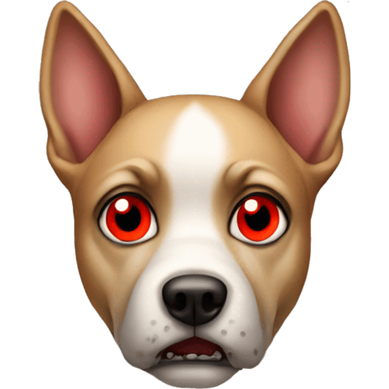 scary dog with red eyes emoji