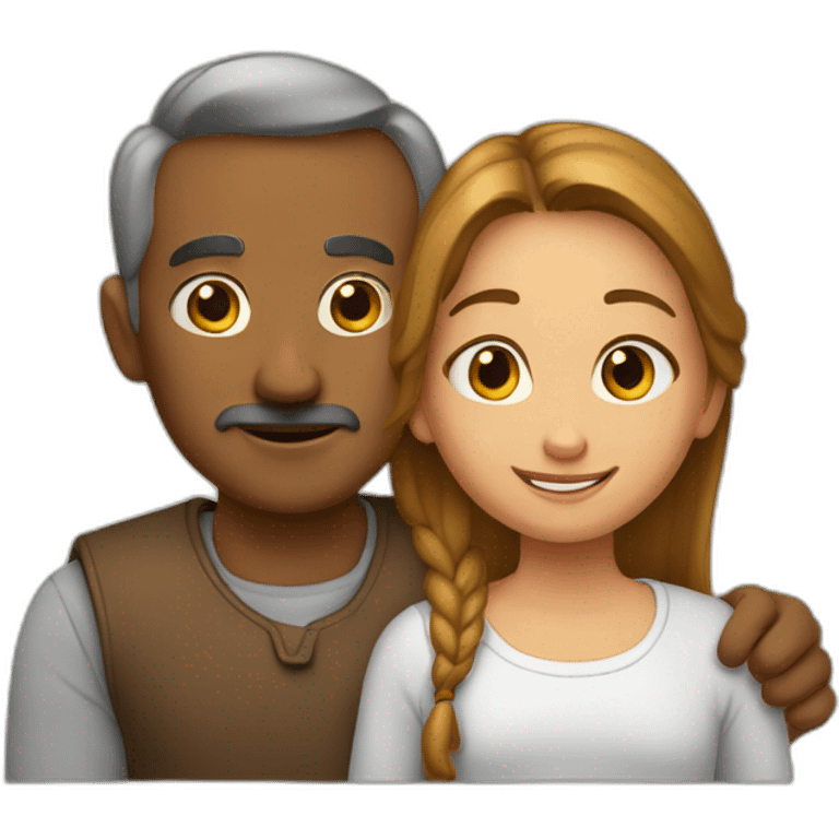 papa-brun-avec-adolescent-brun emoji