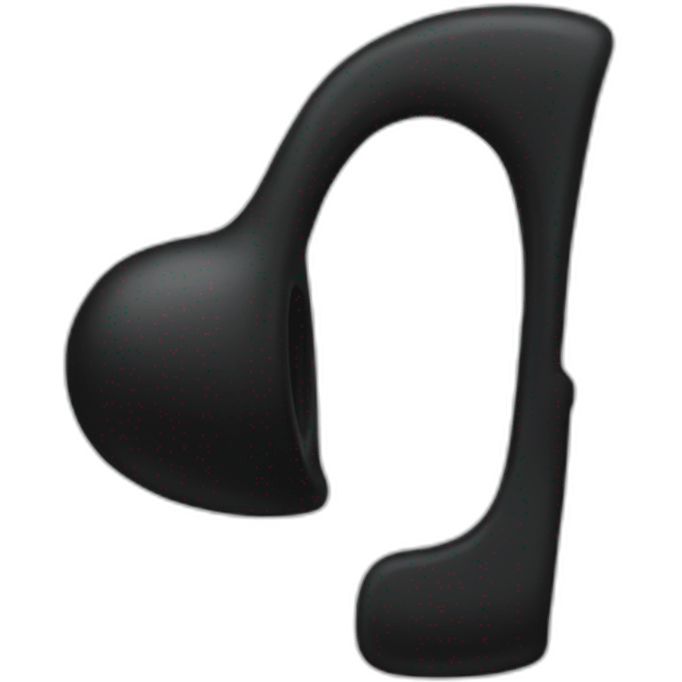 blacked colored listening ear  emoji