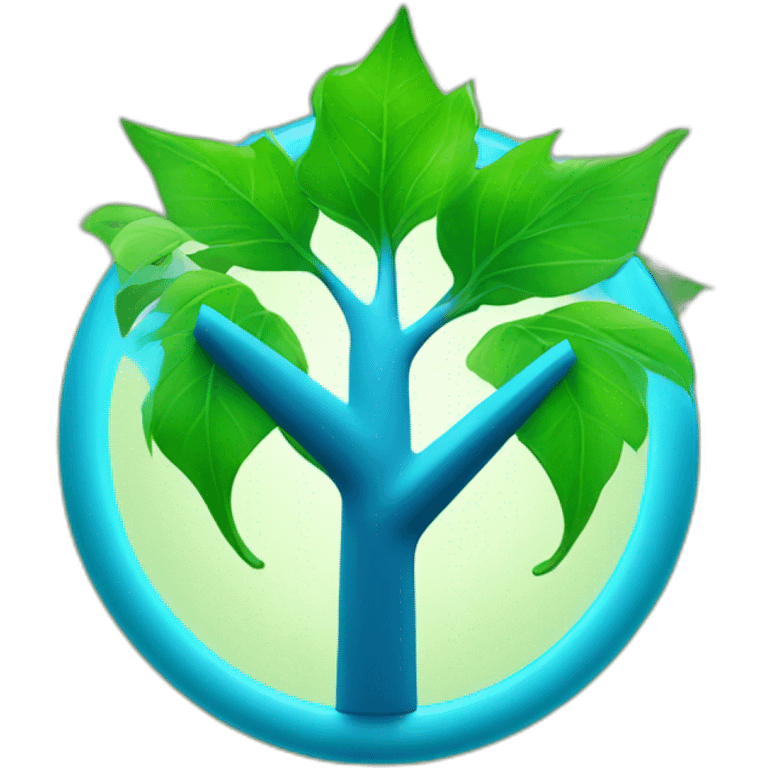 blue "e" from Engie logo with high voltage in green leaves emoji