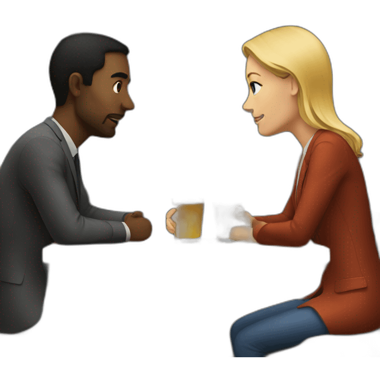 meeting of two people in a bar emoji