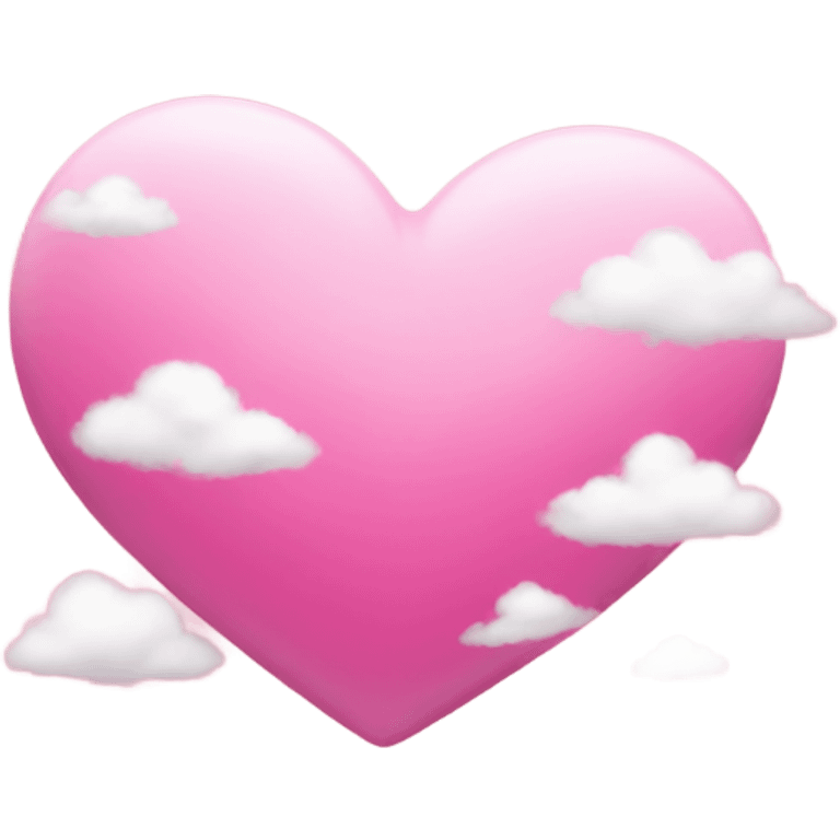 Pink heart with clouds  emoji