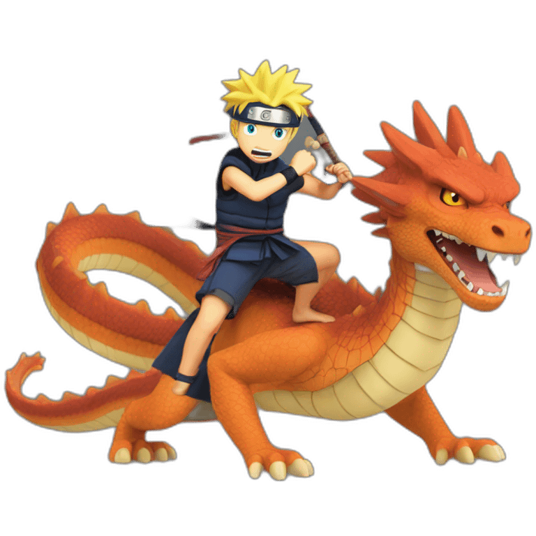 naruto sur un dragon emoji