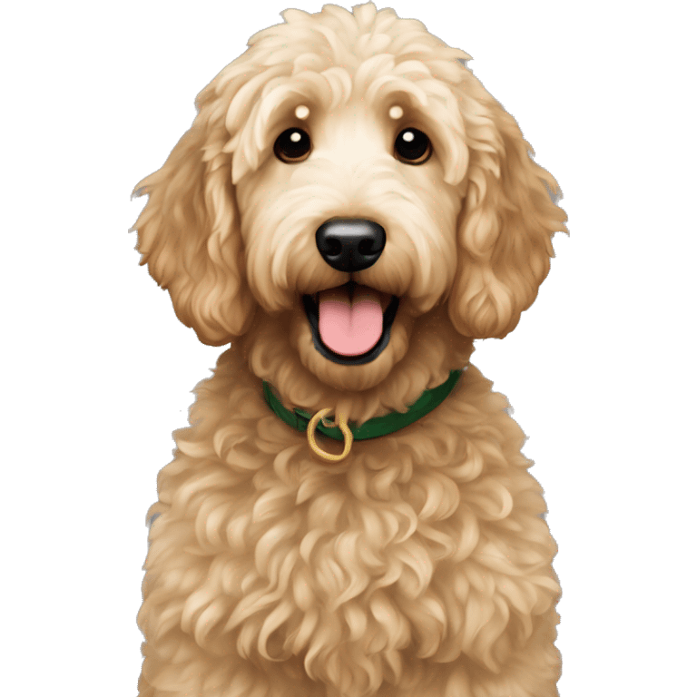 Christmas goldendoodle  emoji