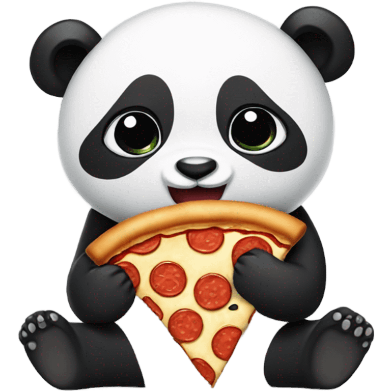 panda eating pizza emoji