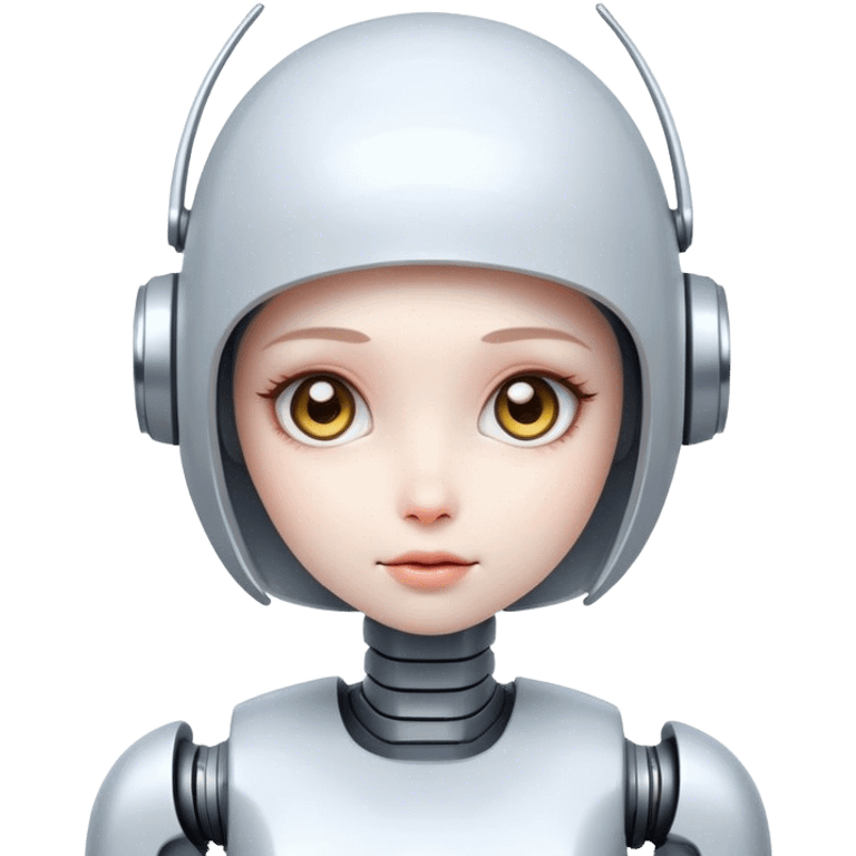 Cute robot girl emoji