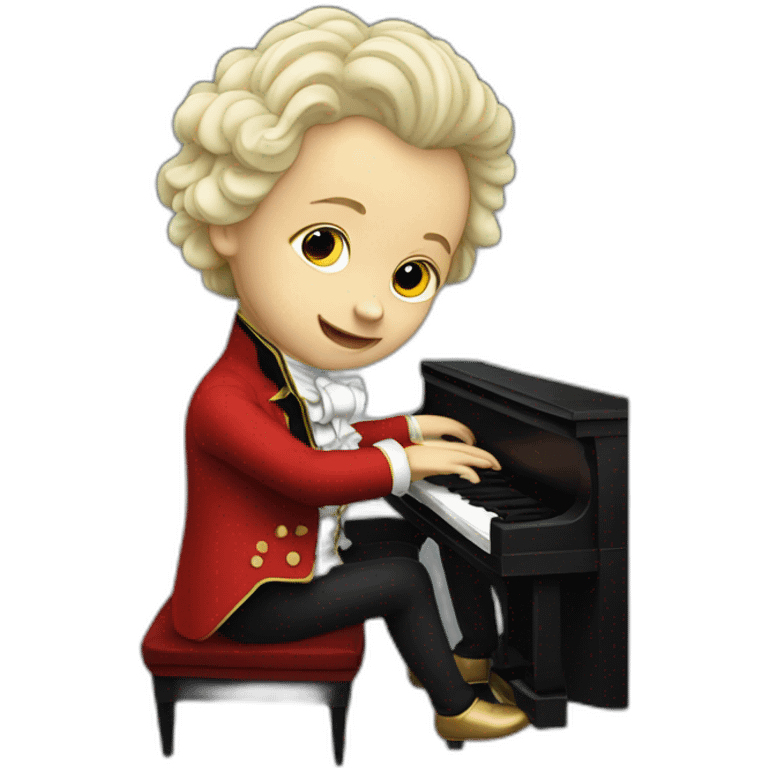 mozart as a child playing piano emoji