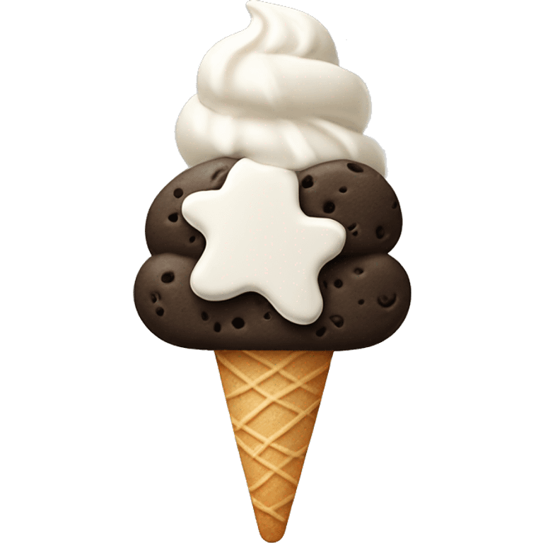 COOKIES AND CREAM ICE SCREAM emoji