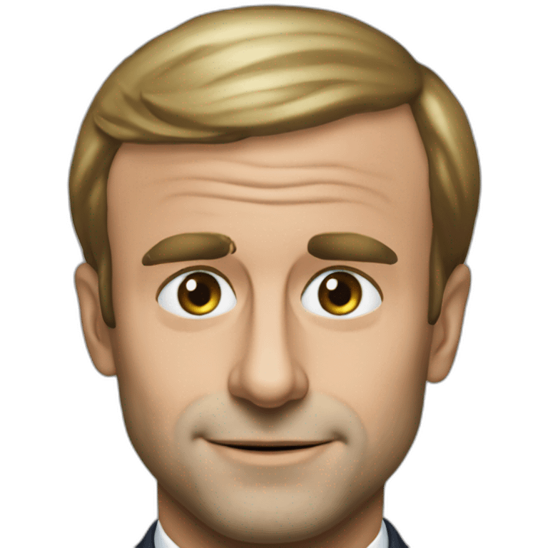 Emmanuel Macron dollars instead of eyes emoji