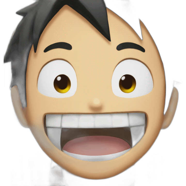 luffy from one piece laughing emoji