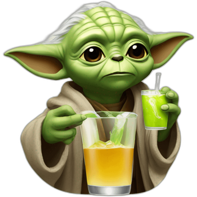 yoda drink bear emoji