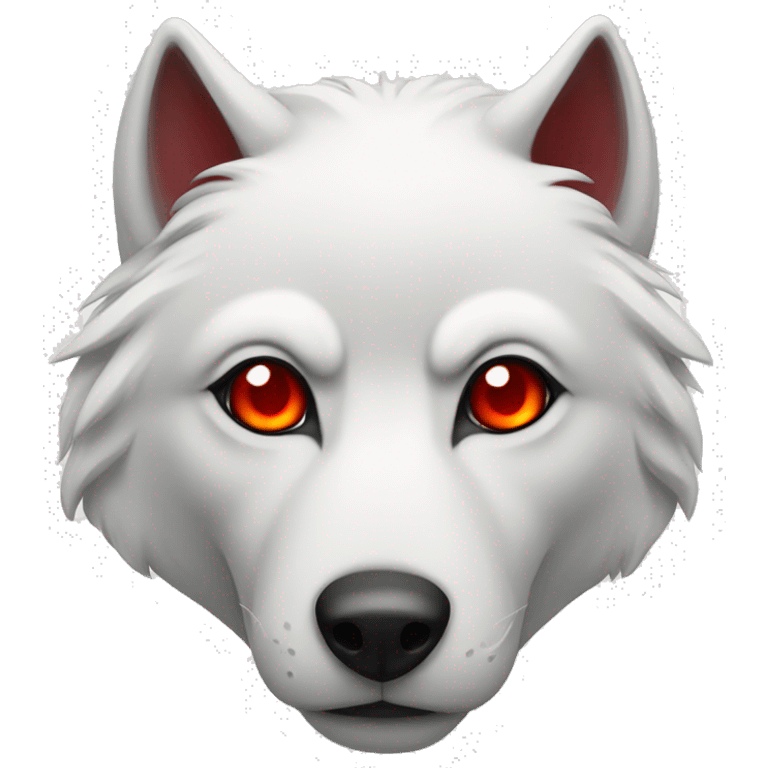 white wolf with red eyes emoji