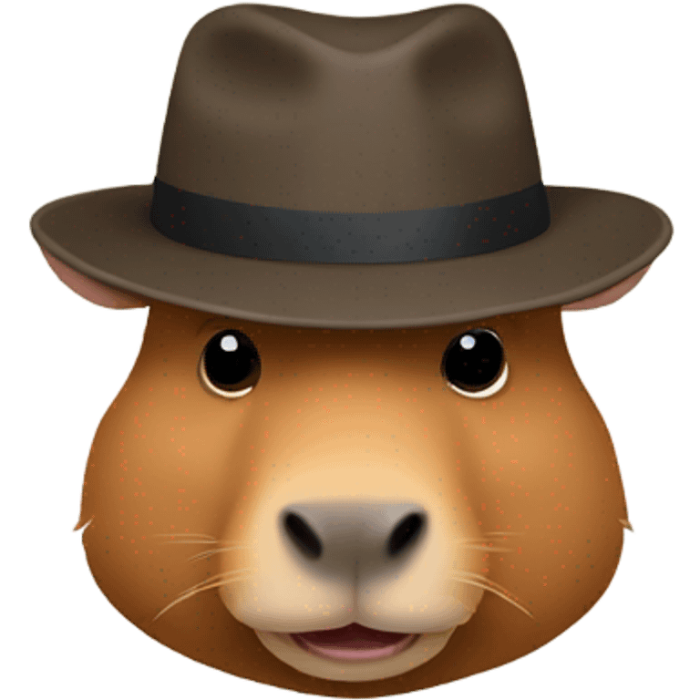 capybara head with fedora emoji