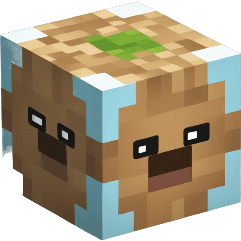 Minecraft cube emoji