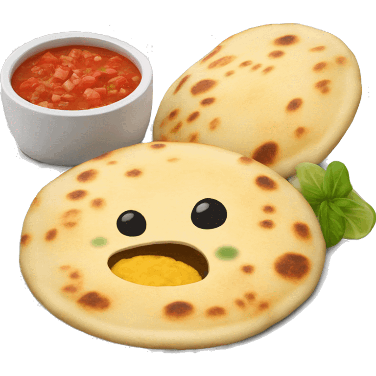 Pupusas add curtido and salsa on it emoji