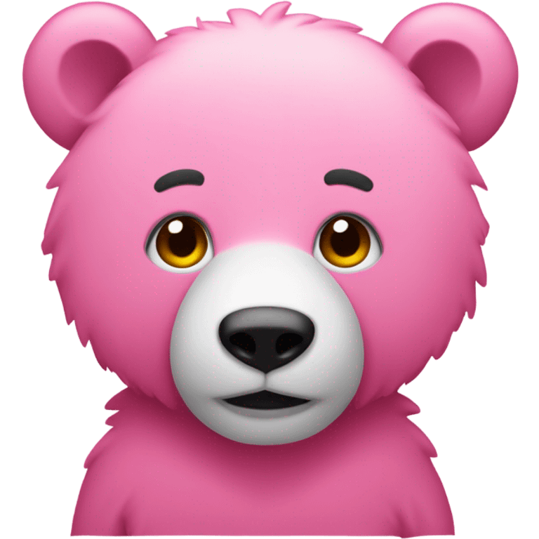 Oso de peluche rosa fuerte emoji