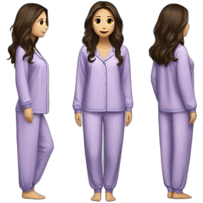 nina dobrev pyjamas emoji