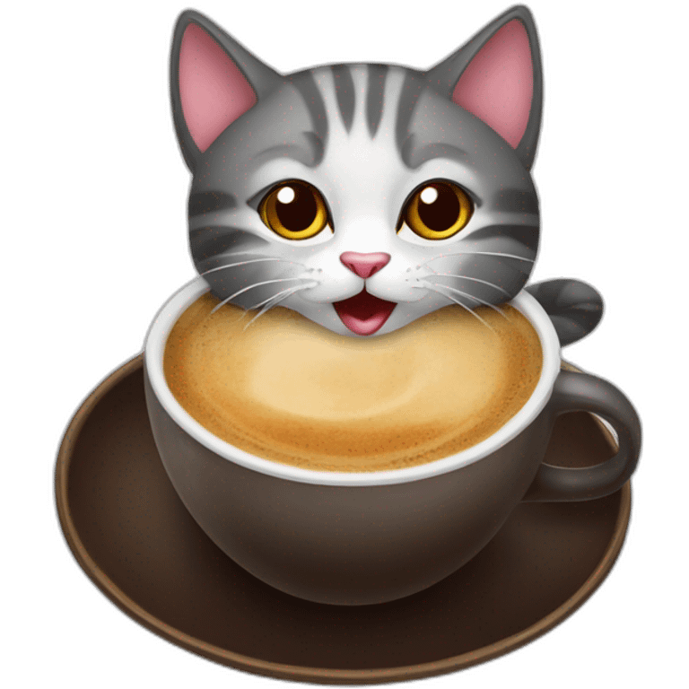 cat drink turkish coffee emoji