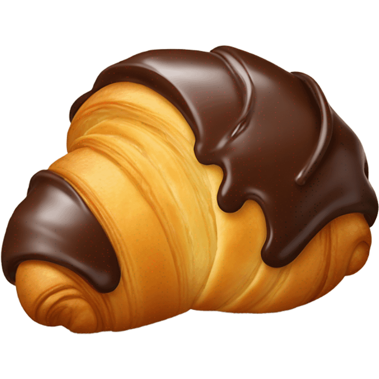 croissant with chocolate emoji