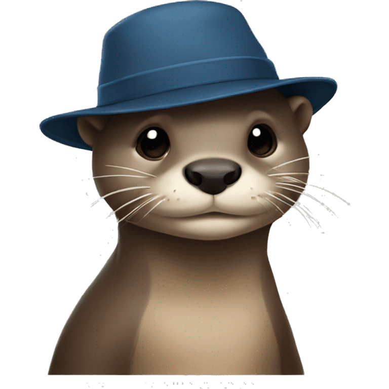 otter wearing a hat emoji