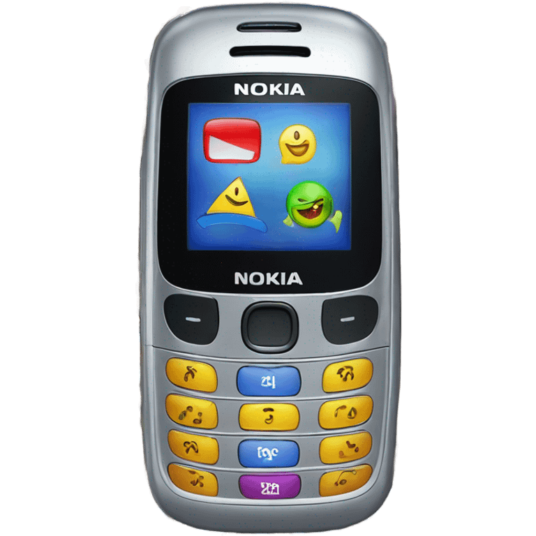 bejeweled nokia cellphone with text messages emoji