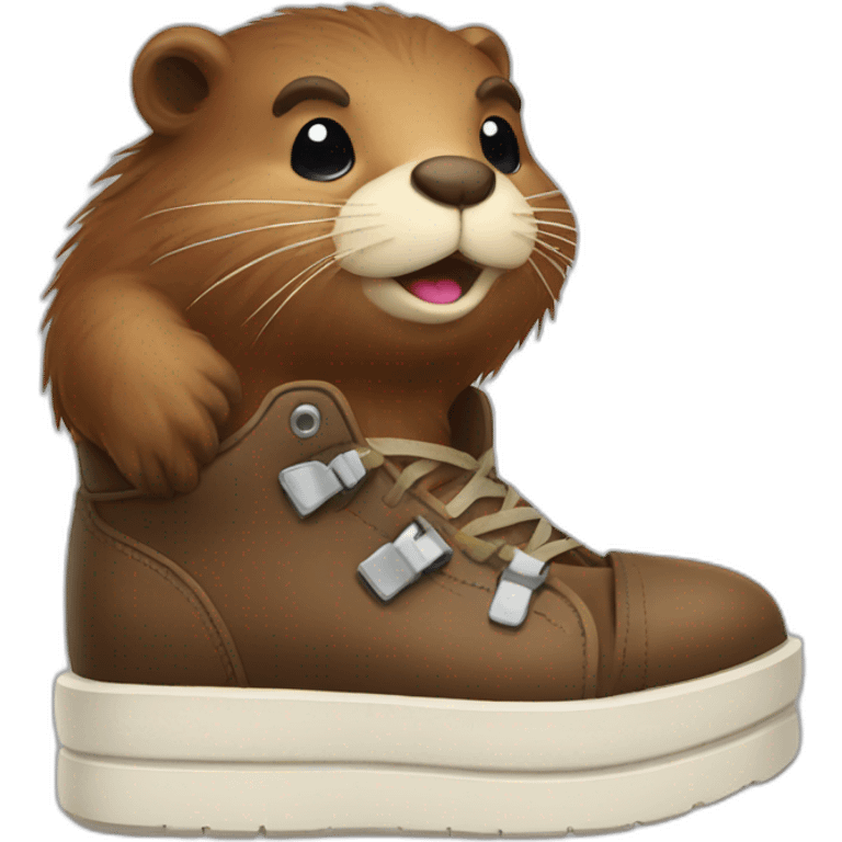 Beaver in shoes emoji