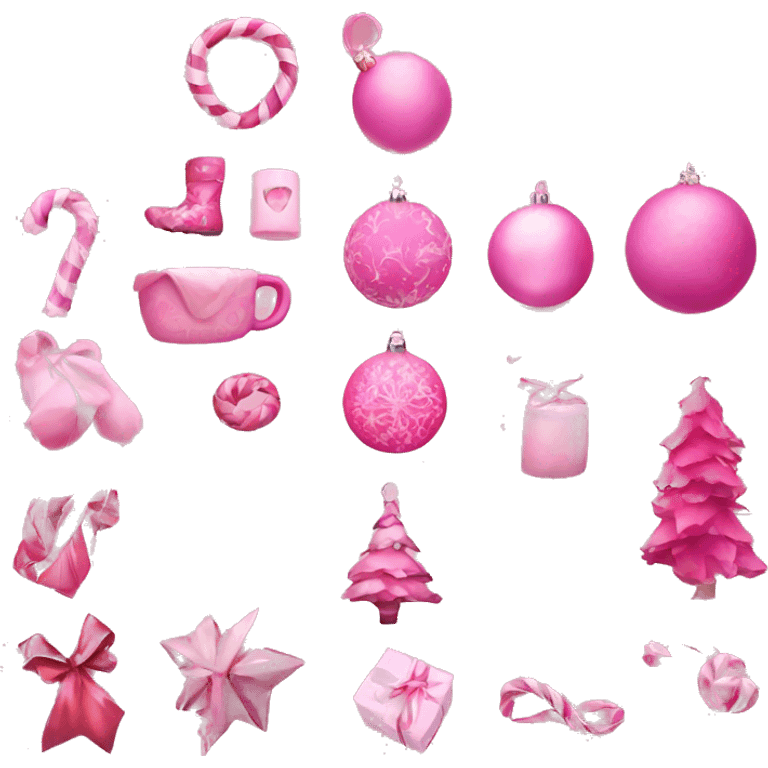 pink Christmas things emoji