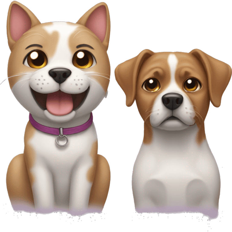 Cat And dog  emoji