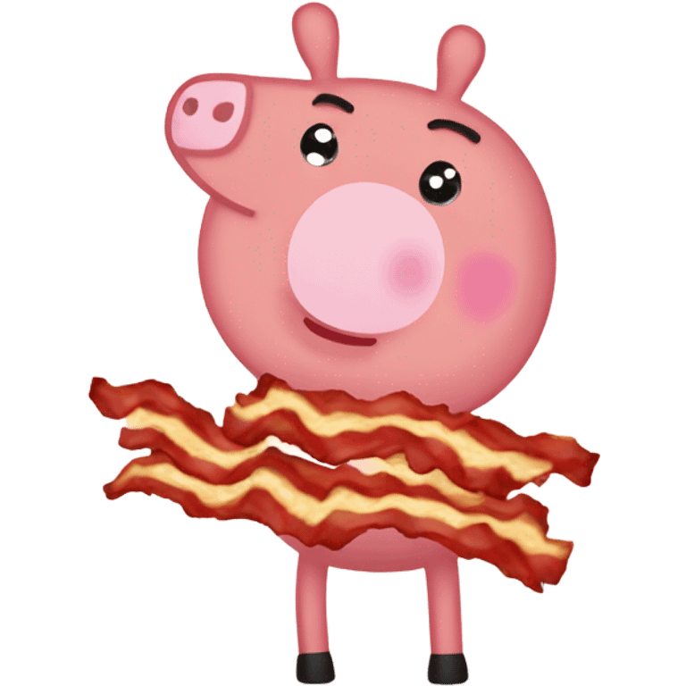 peppa pig eating bacon emoji