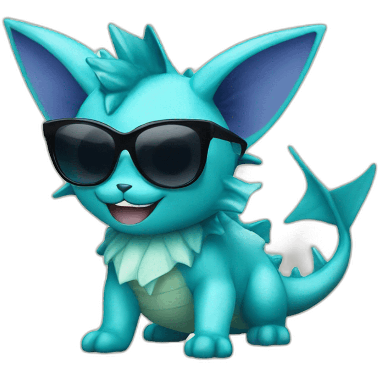 Vaporeon with sunglasses emoji