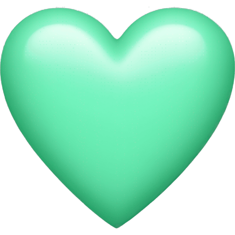 Mint green heart emoji