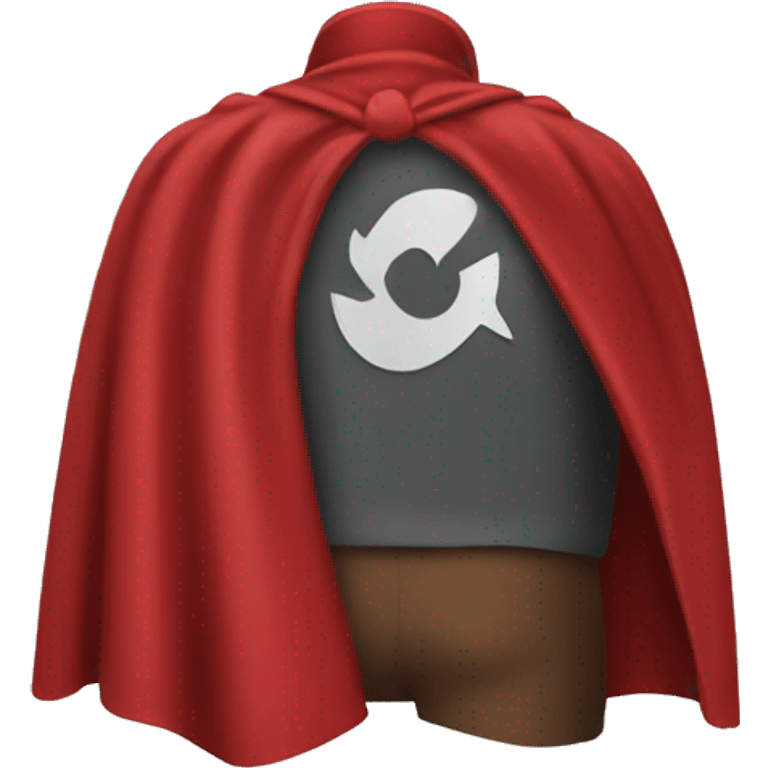 superhero red cape from behind emoji