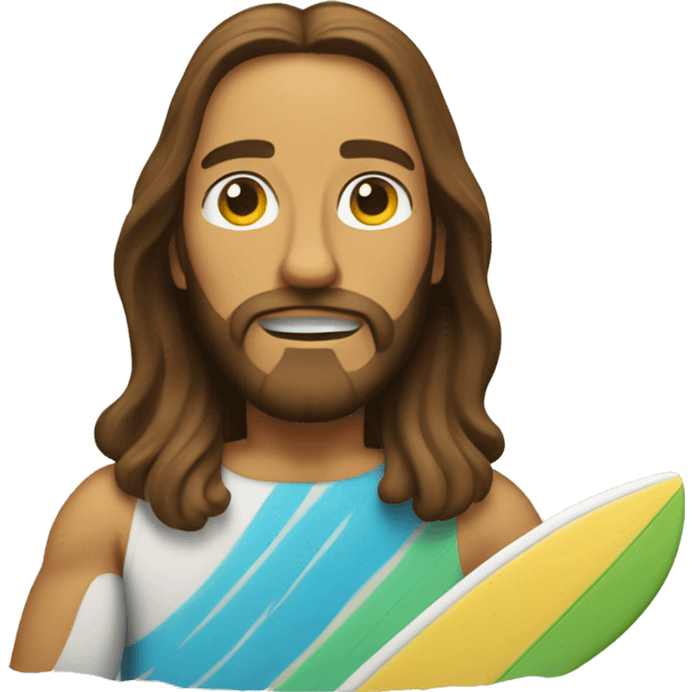 Jesus on a surfboard emoji