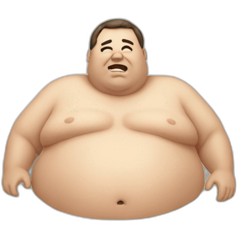 fat guy in small corpse emoji