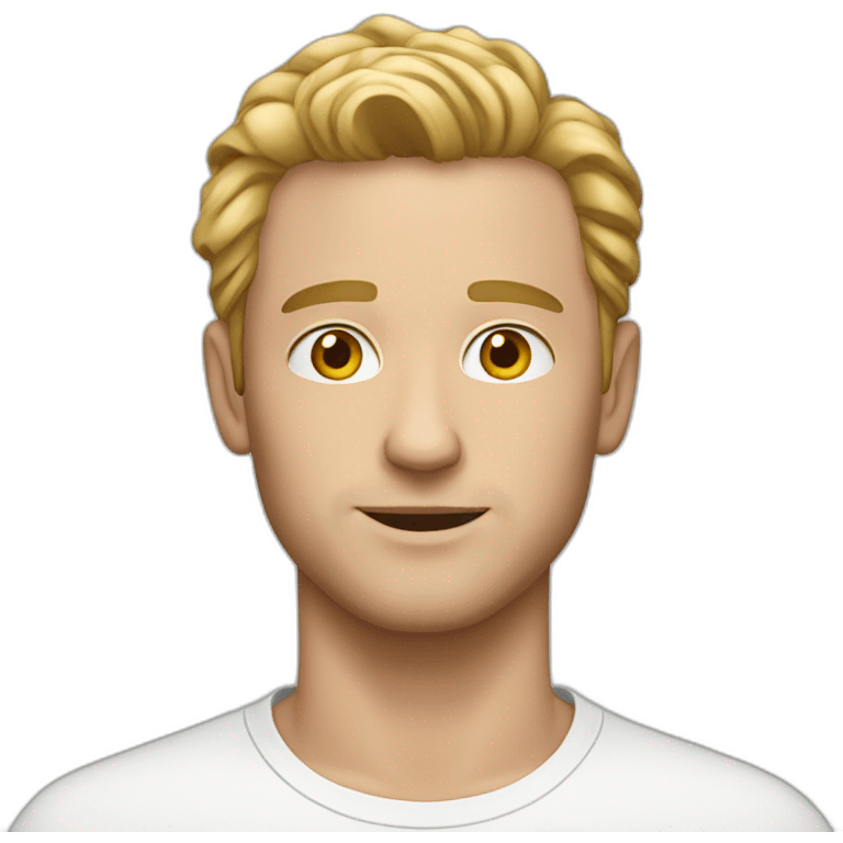 White man 23 years od emoji