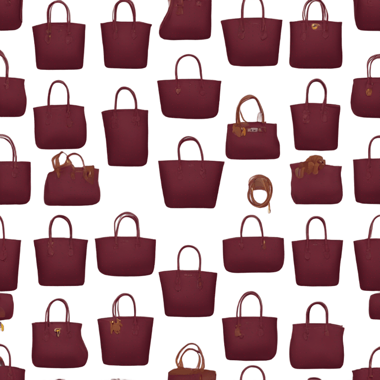 burgundy hermes bag emoji