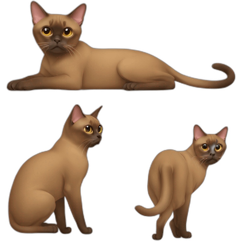 Burmese Cat Full Body emoji