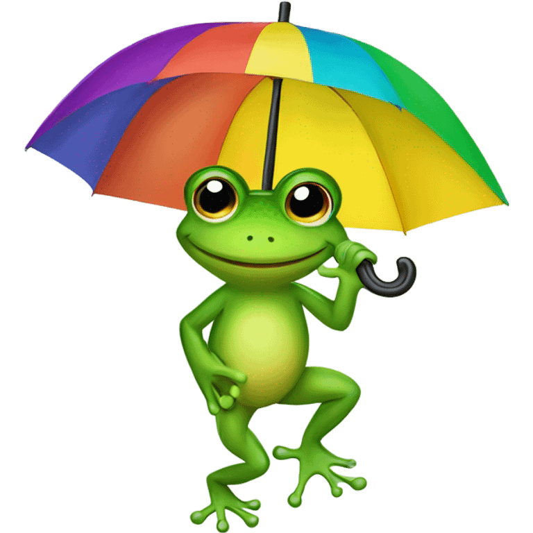 Frog with umbrella emoji